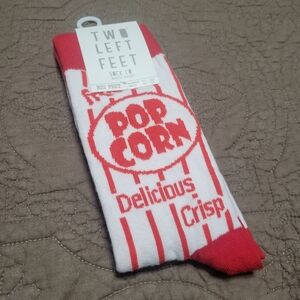 1 Pair of Two Left Feet Sweet Popcorn Socks